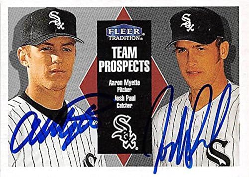 Autograph Warehouse 248303 Aaron Myette &amp Josh Paul Autographed Baseball Card - Chicago White Sox Ft 2000 Fleer Tradition - No. 211