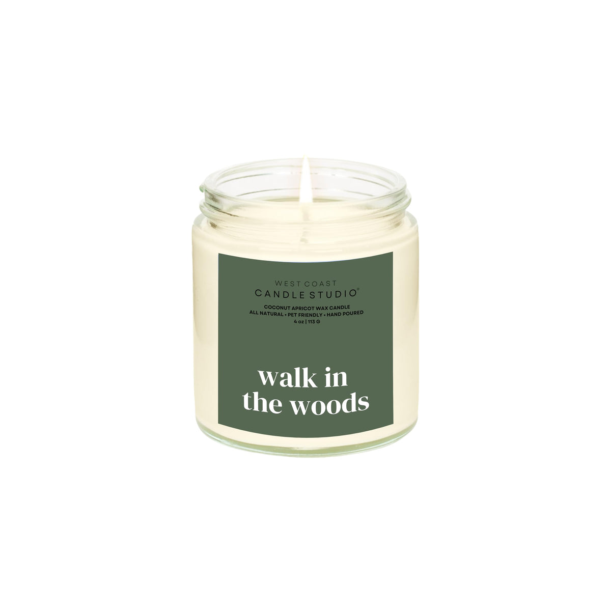 Pet Safe Candle for Dogs | Non Toxic Coconut Apricot Wax Candle | Clean Burning, Paraffin-Free | Pet Odor Eliminating Home Fragrance | Walk in the Woods | 4 oz