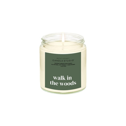 Pet Safe Candle for Dogs | Non Toxic Coconut Apricot Wax Candle | Clean Burning, Paraffin-Free | Pet Odor Eliminating Home Fragrance | Walk in the Woods | 4 oz