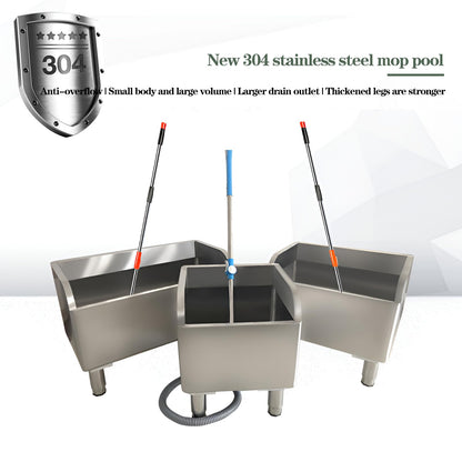 CYGJYZOD Floor Mop Sink With Drainage/Strainer,stainless steel utility sink,304 Stainless Steel,for Laundry Room,Kitchen, Restaurant, Garages,(S-17.7"L x 16.1"W x 21.6"H)