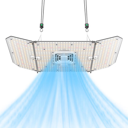 VIVOSUN AeroLight Wing AW200SE, LED Grow Light 200W with Integrated Circulation Fan, Compatible with App, Used with Growhub Controller E42A/E25 to Achieve More Functions for 2x4/3x3 Grow Tent