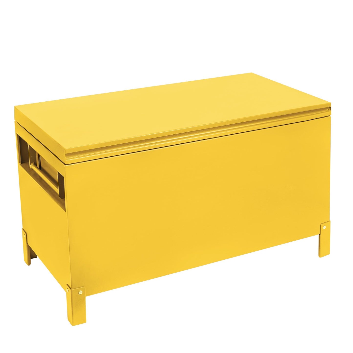 EliteEdge 48 X 24 x 28 Inch Steel Truck Tool Box, Heavy Duty Jobsite Toolbox Chest, Job Site Storage Drawer System for Truck Bed, Pickup, RV, Trailer, Yellow