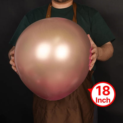 PartyWoo Rose Gold Balloons 20pcs 18 Inch Metallic Chrome Rose Gold Balloons for Wedding Anniversary Sweet 16 Baby Shower Bridal Shower Bridgerton Floral Birthday Party Decorations Rose Gold-G107