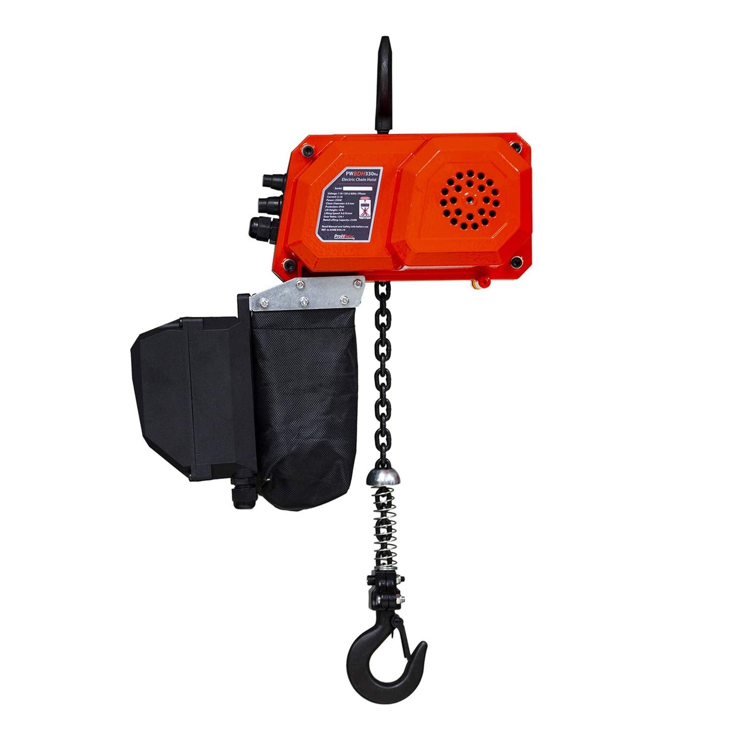 Prowinch Electric Chain Hoist 110V 330lb Lifting Capacity, Single Speed Mini Hoist Lift, 10ft G80 Chain with Wireless Remote Control