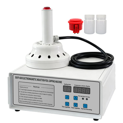 TEMUGODIE Portable Handheld Induction Sealer, 20mm-130mm, 110V, Bottle Cap Sealing Machine for Plastic/Glass Bottles, White