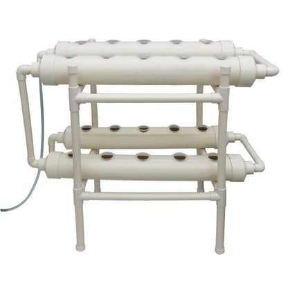INTBUYING Hydroponic Growing System 20 Holes 4 Pipes 2 Layer Plant Site Grow Kit Hydroponic Gardending System with 110V Pump Extra-Lage Planting Basket for Strawberry