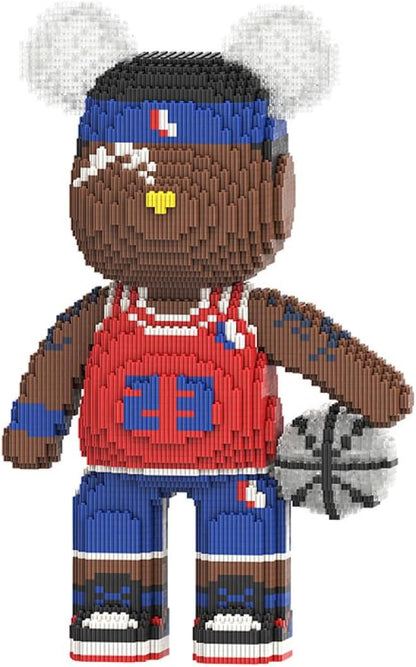 DAHONPA Basketball Bear Micro Building Blocks Set (5150 Pieces) Bear Bricks Set Creative Home &amp Office Decor Gift for Adults and Kids