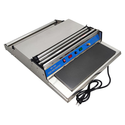 Intbuying 18”/450mm Hand Wrapping Machine 110V Film Wrapper Food Tray Wrapper for Food Fruit Tray Food Packaging Fresh Keeping Sealer