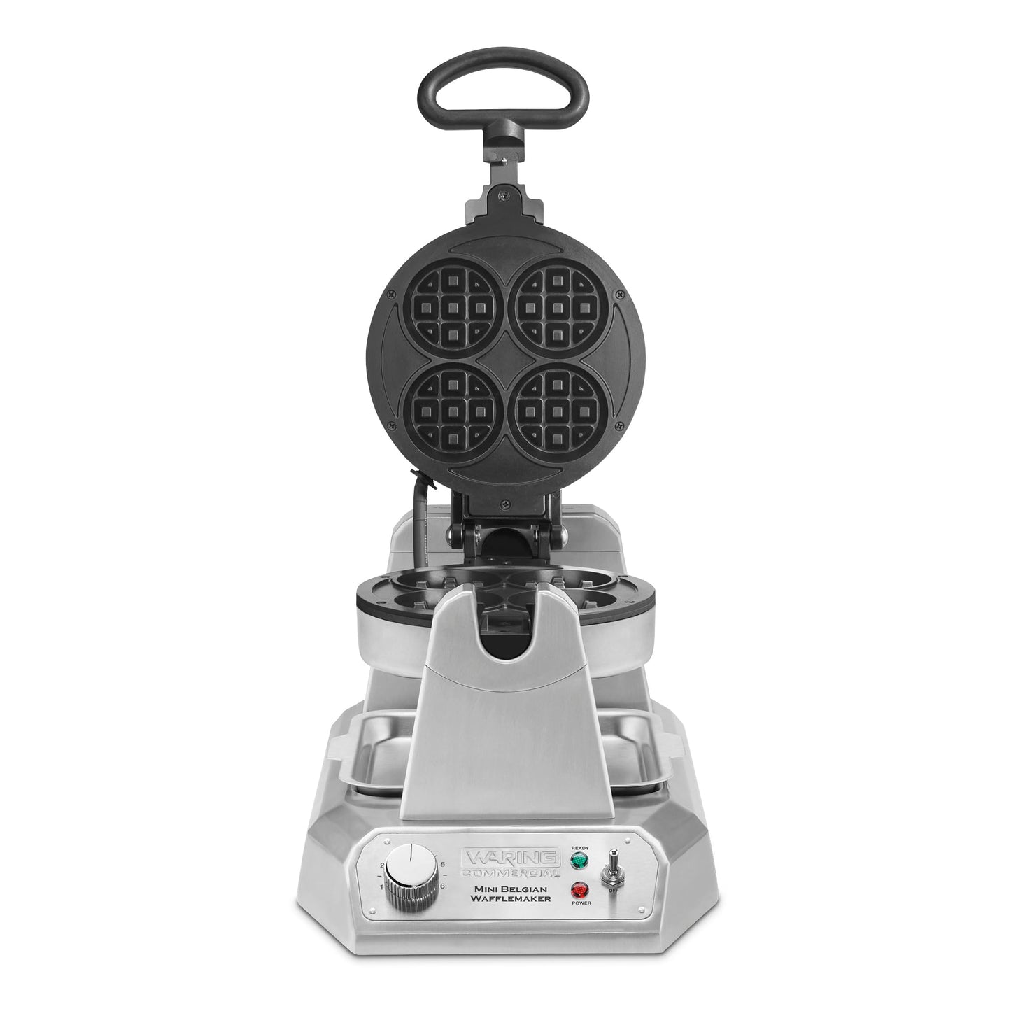 Waring Commercial Mini Belgian Waffle Maker, Rotary Feature for Even Baking, 100 Mini Waffles an Hour, for Restaurants & Commercial Kitchens, NSF Certified, WMB400X