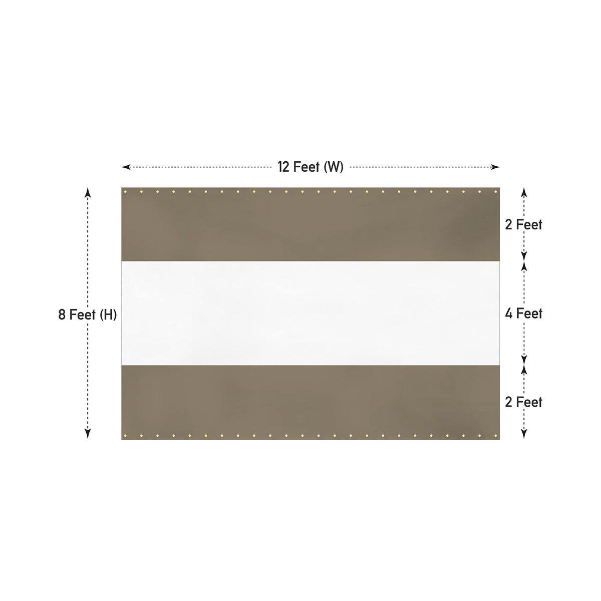 Covers & All Vinyl Outdoor Curtains for Patio Waterproof – 12 oz Outdoor Clear Panel Curtains, Gazebo Curtains with Brass Grommets for Pergola, Porch & Patio Walls for Winter (8 x 12 ft, Beige)