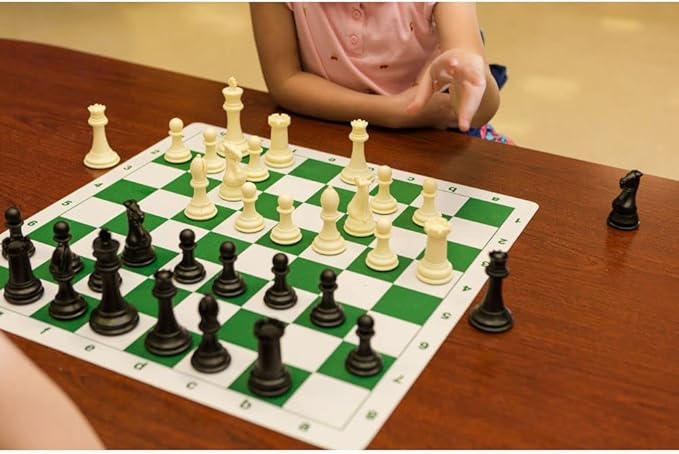 The House of Staunton The World's Greatest Chess Set® - Quadruple Weighted (Forest Green)