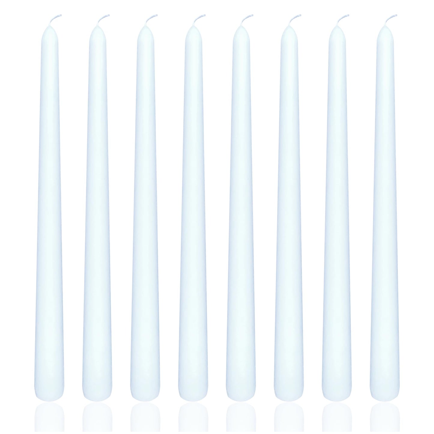 8 Pack 10 Inch Soft Baby Blue Taper Candles Long Burning Time and Dripless Candles for Dinner Home Decor Wedding Shower