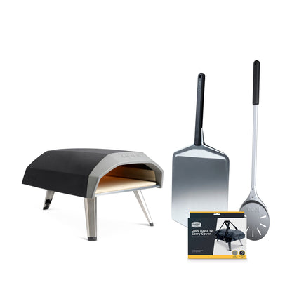Ooni Koda 12 Portable Gas Pizza Oven Bundle - Includes 12" Pizza Peel, Turning Peel and Koda 12 Carry Cover