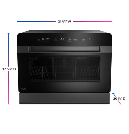 GE Profile Countertop Dishwasher, Energy Star, 6 place settings, 6 wash cycles, WiFi Connected, with Built-In Capabilities