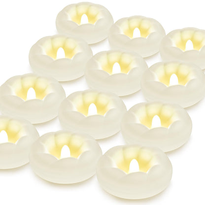 Mookray 12Pack Flameless Led Floating Candles, 3” Plastic Battery Operated Flickering Waterproof Tealights for Cylinder Vases, Centerpieces at Wedding, Party, Pool, Holiday (Warm White)