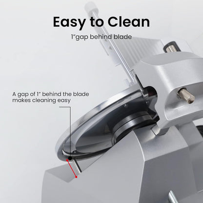 Valley Sportsman 8" Electric Meat Slicer, Commercial Meat Slicer with 1/4 HP, Italian Carbon Steel Blade, Ham Slicer with Adjustable Slicing Thickness for Semi-frozen Meat, Cheese, Deli