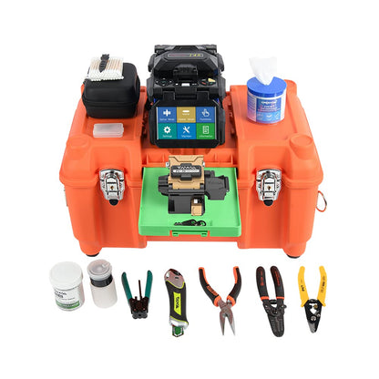 T45 Core Alignment Fusion Splicer Kit, Fiber Optic Welding Splicing Machine with FC-30 Cleaver