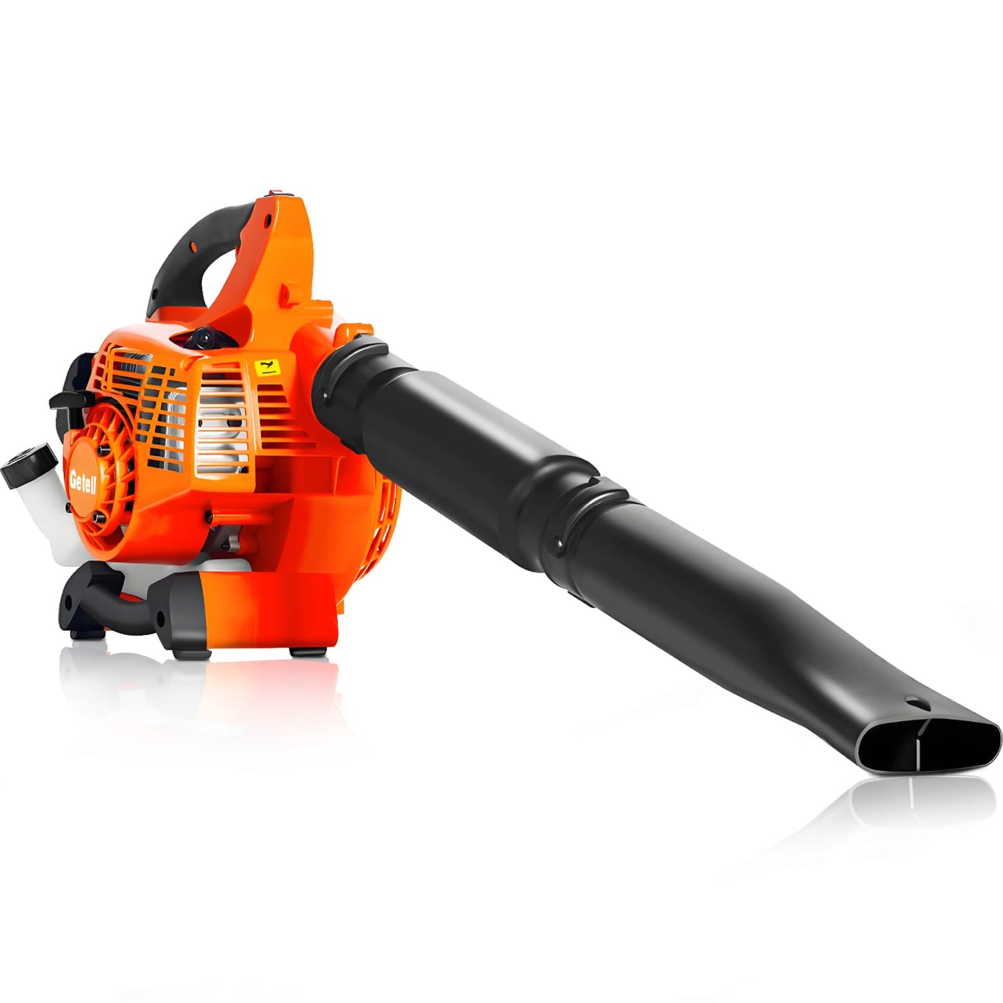 Getell Handheld Gas Leaf Blower – 26cc Two-Cycle Engine, 180 mph, 380 cfm – High-Velocity Yard Clearing Tool for Lawn Care, Driveways, and Light Snow Removal (Black Orange)