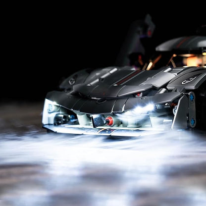Upgraded Led Light Kit for Lego Technic Koenigsegg Jesko Absolut Grey Hypercar Building Set Compatible with Lego 42173 (Model Not Included)