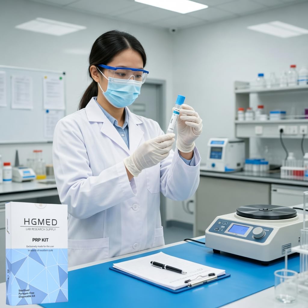 HGMED Kits 2pcs 15ml Tubes for 12in1 PRP Systerm,Complete Kits And Easy To Use, Vaccum Pressure for lab Preparation