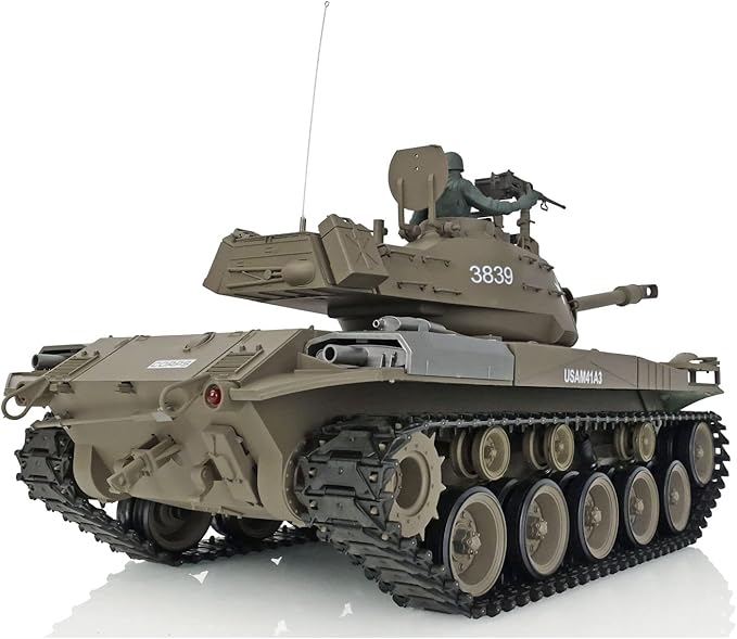 Heng Long US in Stock RTR RC Tank 2.4Ghz 1/16 Scale 7.0 Plastic Walker Bulldog IR Combat Model 3839 with Lifting Barrel Sound Light Smoking Generator 340 Rotating Turret Airsoft