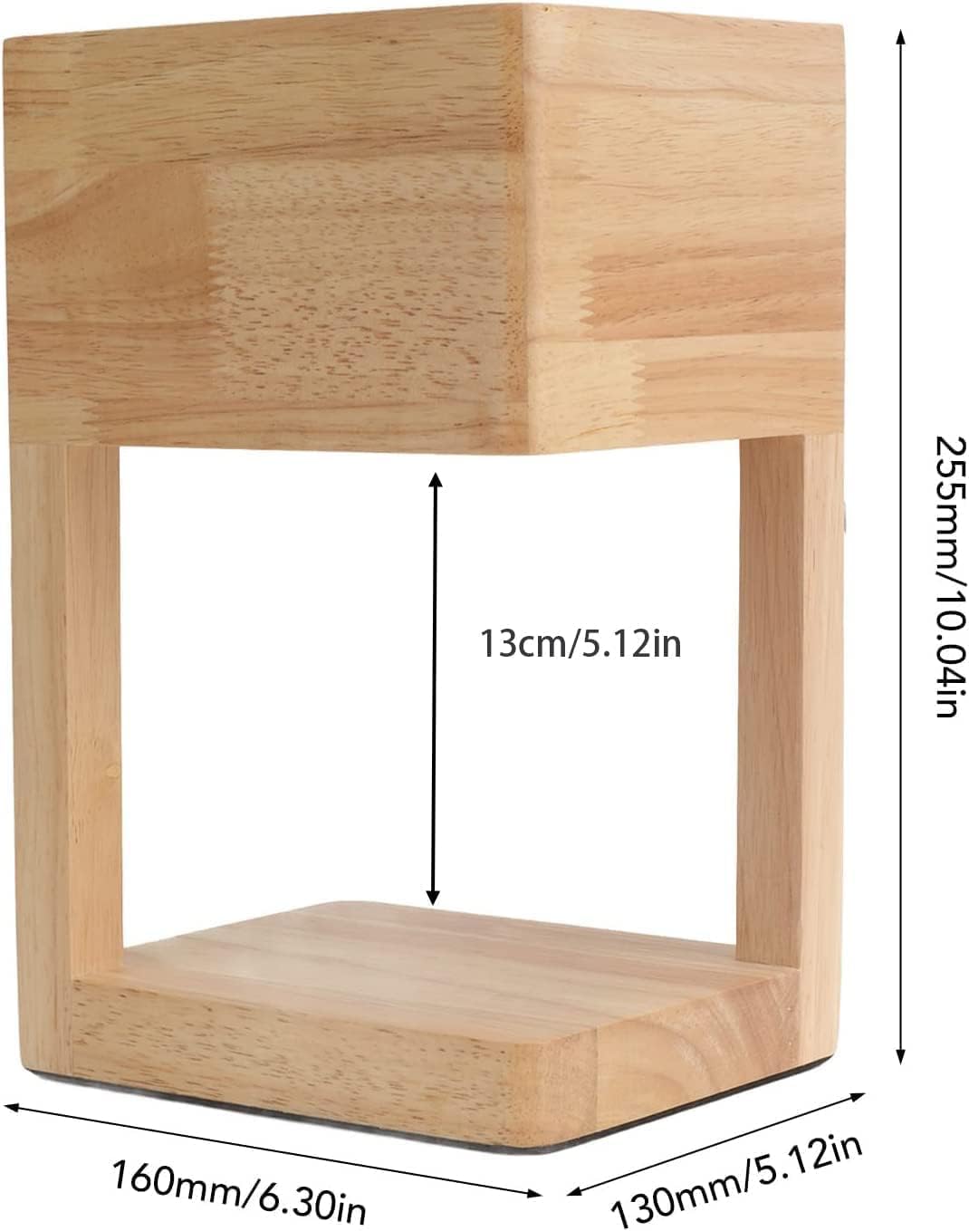 Candle Warmer Lamp,Electric Candle Lamp Warmer with Timer and Adjustable Brightness Automatic Shut-Off,Candle Heat lamp for Canned Candles,ith 2 Bulbs.（Wood）