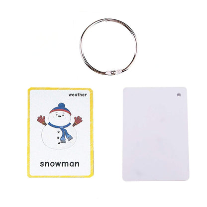 Set of Clothing and Weather Flash Cards for Toddlers | Kids Learning Flashcard & Montessori Pocket Cards Toys | Perfect for Pre-K Decor Background Wall Stickers, Teacher/Autism Therapists Tools