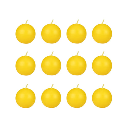 Zest Candle 12-Piece Ball Candles, 2-Inch, Yellow Citronella