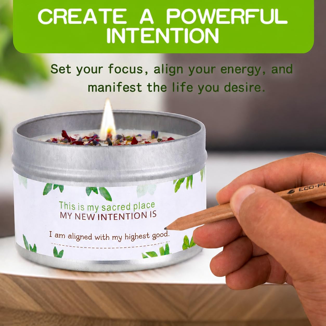 TOMOKO White Sage Scented Candle with Rose, Lavender! Healing, Purifying, Meditating & Cleansing (White Sage, 3 Pack)