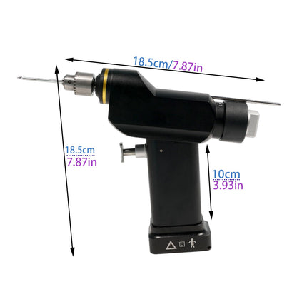 Caphstion Electric Cannulated Drill Micro Hollow Drill Machine Veterinary Mini Bone Orthopedic Tool, Sterilization Box