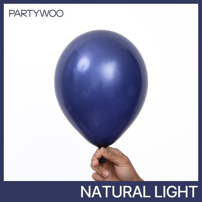 PartyWoo Navy Blue Balloons 50pcs 12 Inch Dark Blue Latex Helium Balloons for Graduation New Year Wedding Sports Theme Boy Baby Shower Men Birthday Bachelorette Party Decorations Blue-Z90