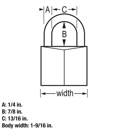 Master Lock Pink Covered Aluminum Keyed Padlock with Steel Shackle, Lock for Gym or School Locker with 1-9/16 Inch Lock Body, 146D