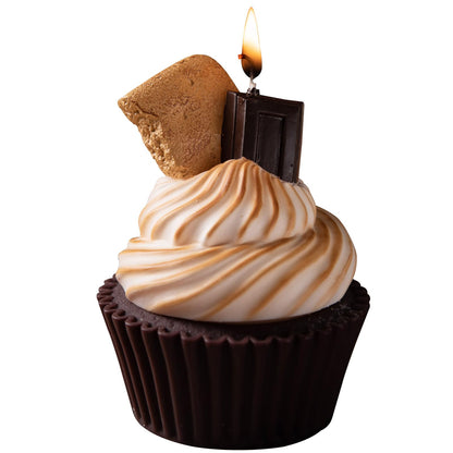 Realistic Dessert Roasted Marshmallow Cupcake Scented Vegetable Wax Candle