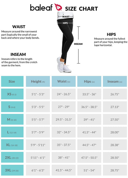 BALEAF Women's Fleece Lined Leggings Snow Ski Water Resistant Pockets High Waisted Tight Winter Hiking Warm Running Leggings