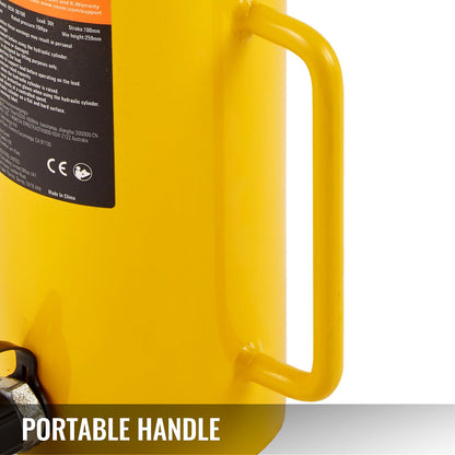 Mophorn Hydraulic Cylinder Jack 30Ton, Solid Ram Hydraulic Cylinder 4Inch, Stroke Single Acting Hydraulic Cylinder, w/Quick Connector Portable Hydraulic Solid Jack Industrial Lifting Jack Ram