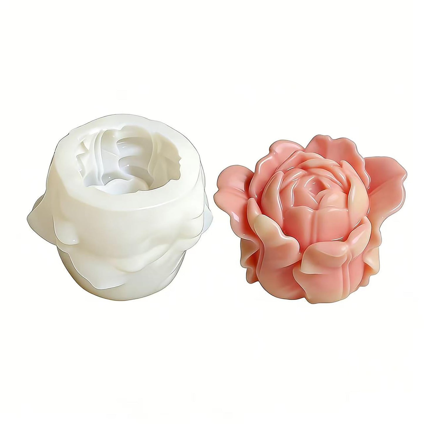 Flower Petal Mold - Cylinder Molds Silicone Wave Spiral Candle Mold - Silicone Resin Casting Molds for Candle & Resin & Soap Craft Supplies