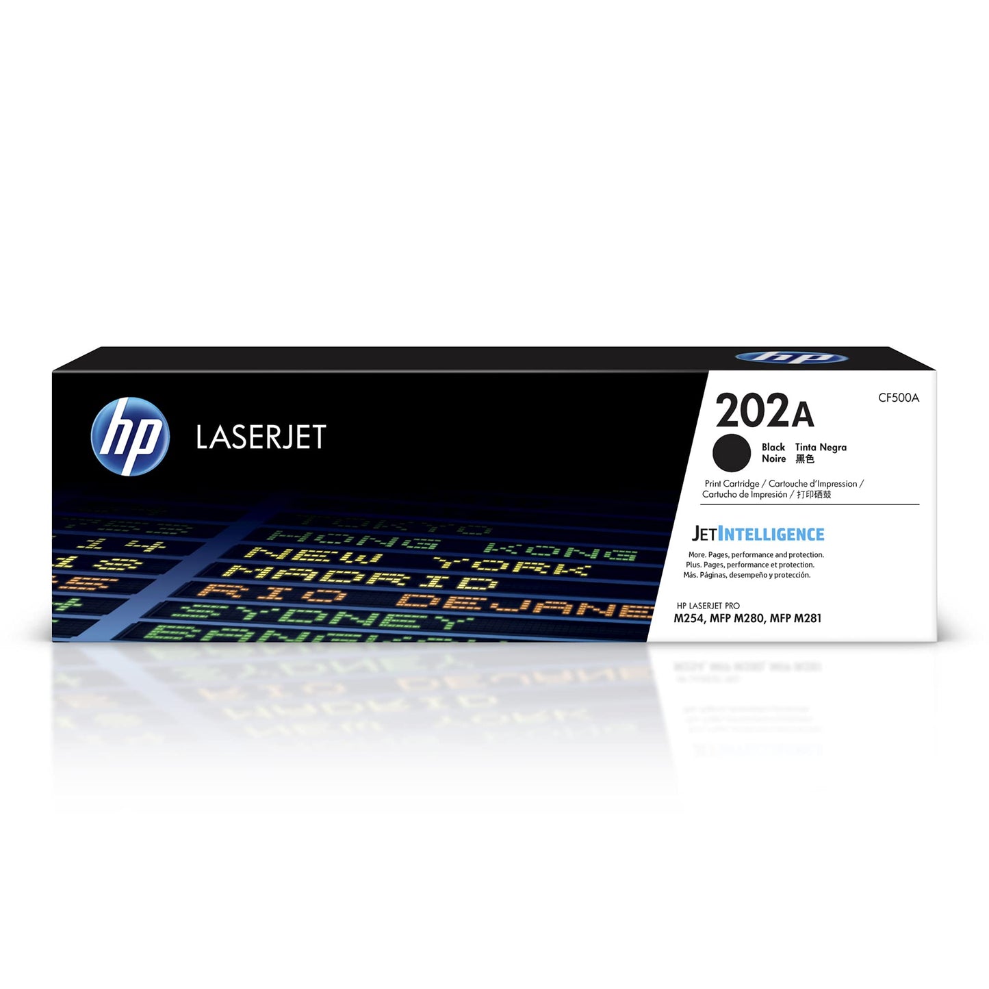 HP 202A Black Toner Cartridge for HP Printers | Works with Color LaserJet Pro M254; Color LaserJet Pro MFP M281 Series | CF500A