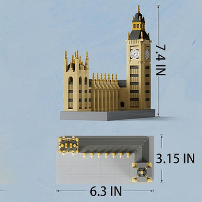 Micro Mini Big Ben Building Block Set Famous Architecture 1017 Pieces Gifts for Kids and Adults