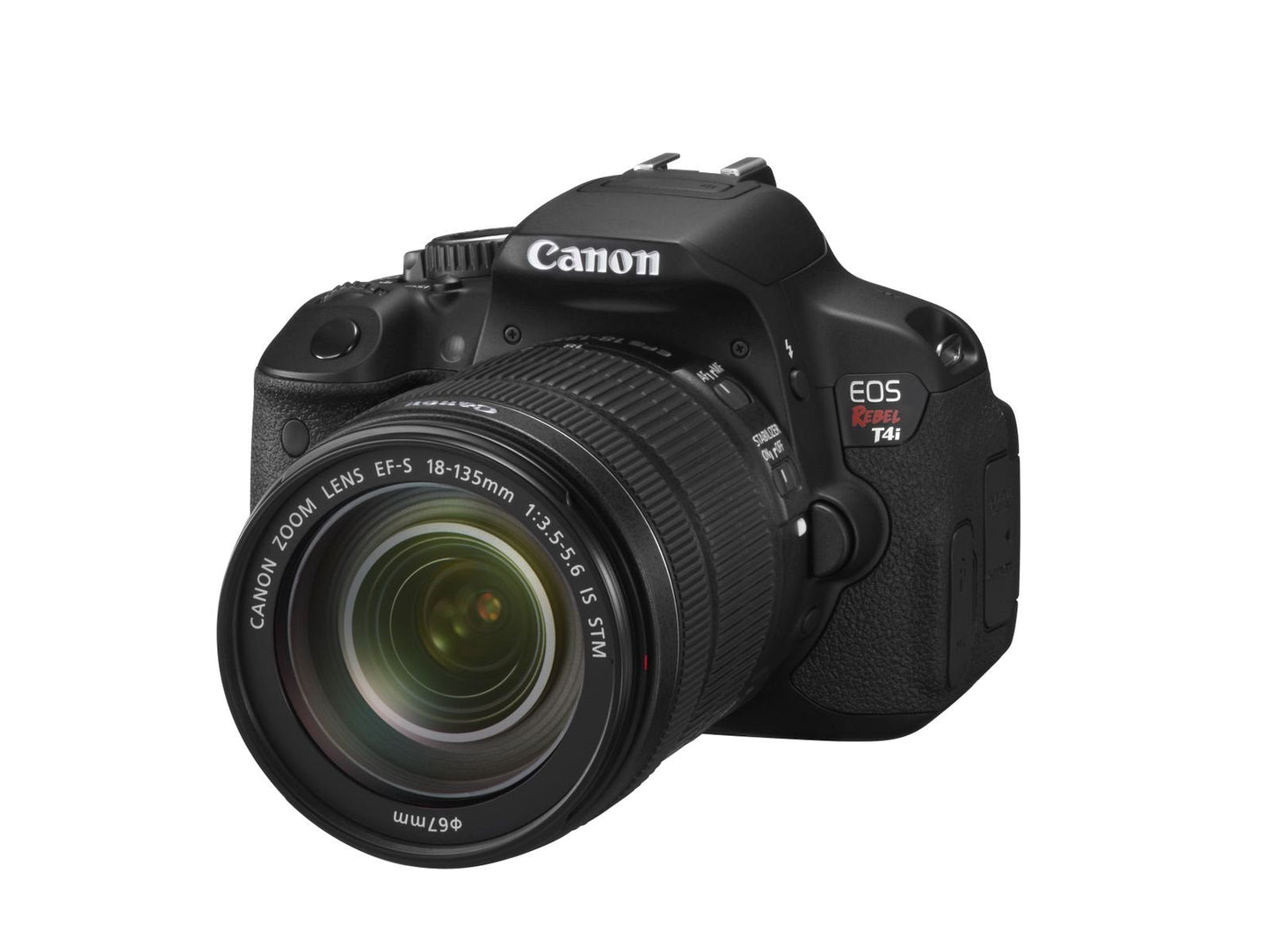 Canon EOS Rebel T4i 18.0 MP CMOS Digital Camera with 18-135mm EF-S is STM Lens (Renewed), Black
