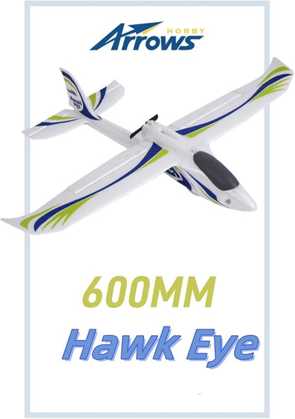 FAIR RC Arrows RC Plane 600mm Hawk Eyes Remote Control Airplane Easy to Fly Ready to Fly RTF(Include Battery Charger Radio)