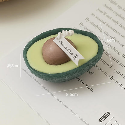 Avocado Shaped Scented Candle,90G Aroma Soy Wax Decorative Candle for Table Photo Prop Birthday Gift,Prefect for Meditation Stress Relief Mood Boosting Bath