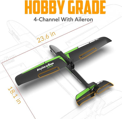 VOLANTEXRC New Version RC PlaneRemote Control Airplane for Adults4-Channel RC Plane with Durable Foam Construction3 Flight ModesOne-Key StuntsComprehensive Accessories Kit23.6*18.1 inchesRTF