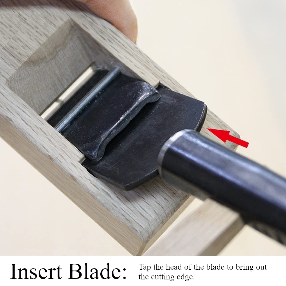 KAKURI Japanese Hand Plane 42mm for Woodworking, KANNA Block Plane Small Hand Planer Tool for Wood Chamfering and Smoothing, 5.9 x 2.1 x 1.6 inches, ECO Oak Body, Made in JAPAN
