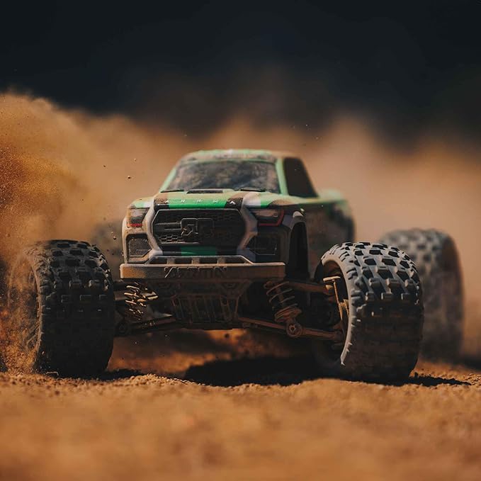 ARRMA RC Truck 1/18 Granite GROM MEGA 380 Brushed 4X4 Monster Truck RTR with Battery &amp Charger Green ARA2102T3
