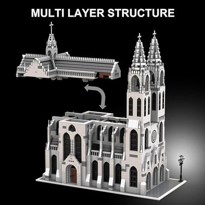 Gothic Cathedral Building Blocks – MOC Architecture Church Historical Building ModelsCollectible Display Set Gift for Adults &amp Collectors(4136 pcs)
