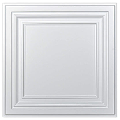 Art3d PVC Ceiling Tiles, 2'x2' Plastic Sheet in Pure White (48-Pack, Multi-Pack)