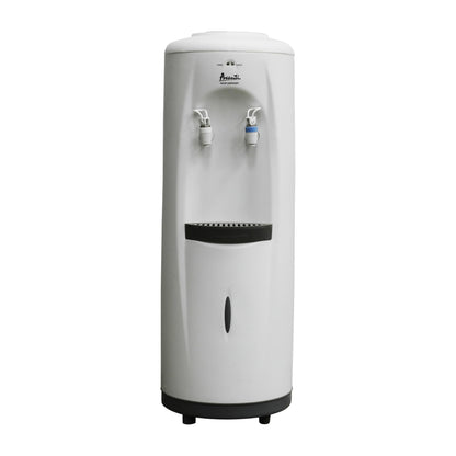 Avanti Water Cooler Dispenser Top Loading, Holds 3 & 5 Gallon Bottles with Stainless Steel Reservoir, Cold and Room Temperature, Perfect for Homes, Kitchens, Offices, Dorms, White