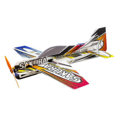 Viloga Upgrade 3D EPP Plane Sakura Aerobatic Flying Airplane, 420mm Durable Foam RC Plane Kit to Build for Adults (KIT+Motor+ESC+Servo+Mini 4CH RX(Frsky-D16), EPP Sakura, Not Including Radio Control)
