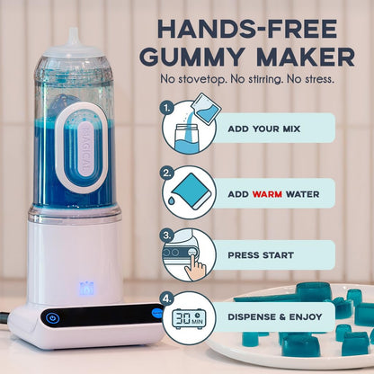Magical Butter Gummy Maker – Automatic Gummy Machine with Precise Dispensing & No-Stick Heating Cycle – Easy Candy Making Appliance for Homemade Gummies