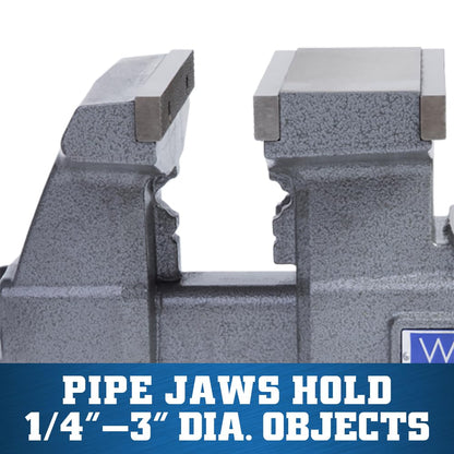 Wilton Reversible Bench Vise, 6-1/2" Jaw Width, 7-1/4" & 12-3/4" Jaw Opening, 4" Throat (Model 4650R)